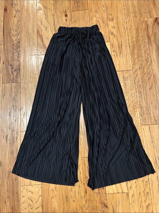 Commense Pants - Commense Mid-Waist Pleated Wide Leg Pants - XS